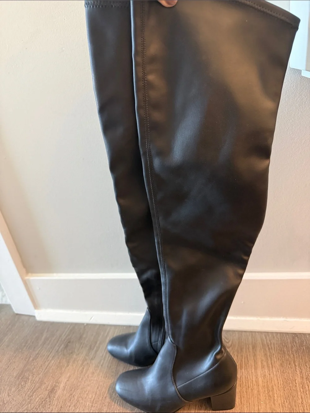 Rebecca Minkoff Black Over-the-Knee Stretch Boots